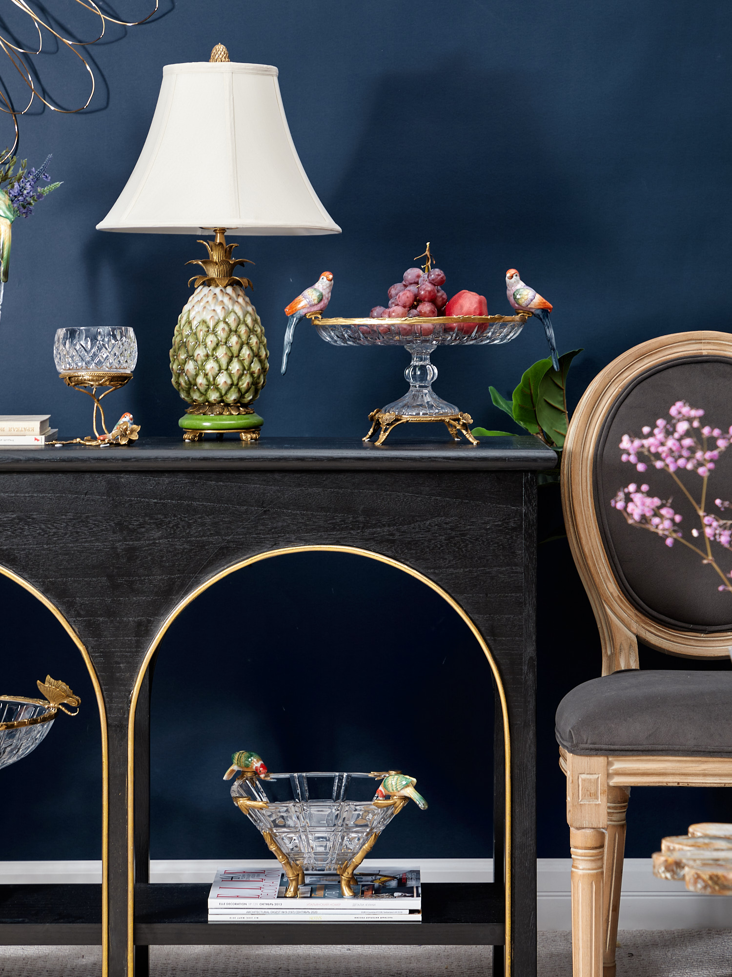 Чаша с птицами Glasar HGL480/GLASS