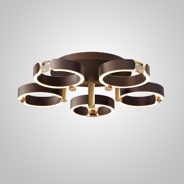 Потолочная люстра SELLIF D CH D68 Brown by ImperiumLoft