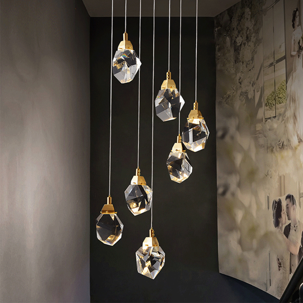 Подвесной светильник  Delight Collection Crystal rock 7 gold