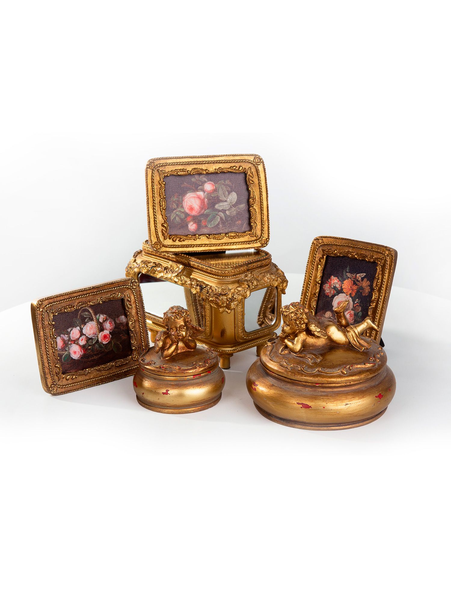 Шкатулка с зеркальными панелями, под старину Glasar 28-659