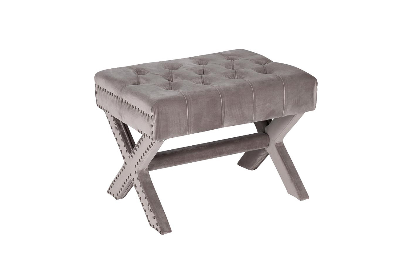 Пуф велюровый бежевый Garda Decor Neil BG