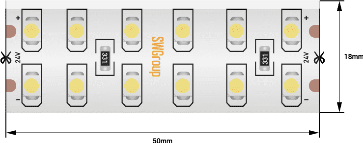 Лента светодиодная SWG SWG3240-24-19.2-WW-65