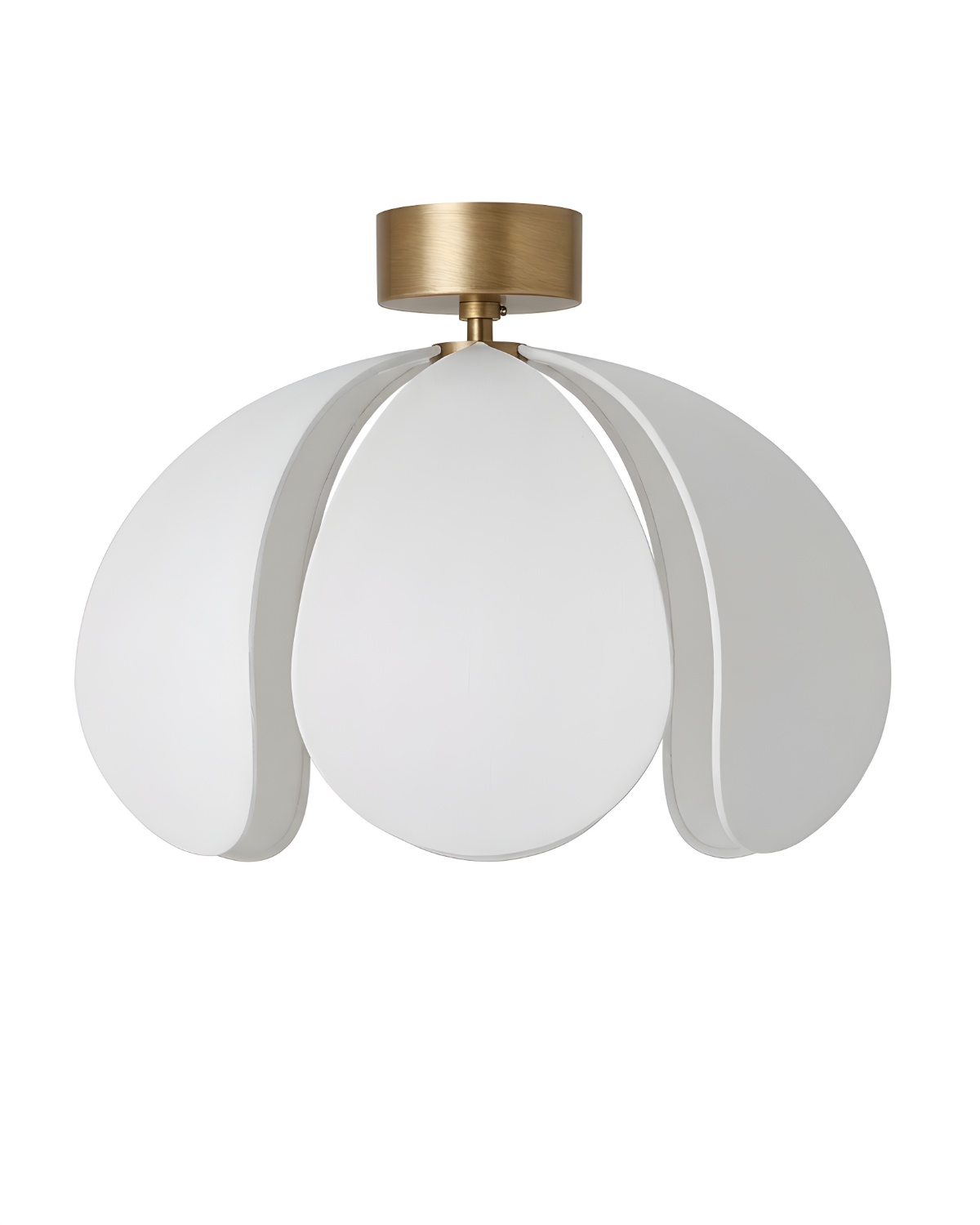 Золотистый потолочный светильник Флэк с белым абажуром Louvre Home LFM100825SWL