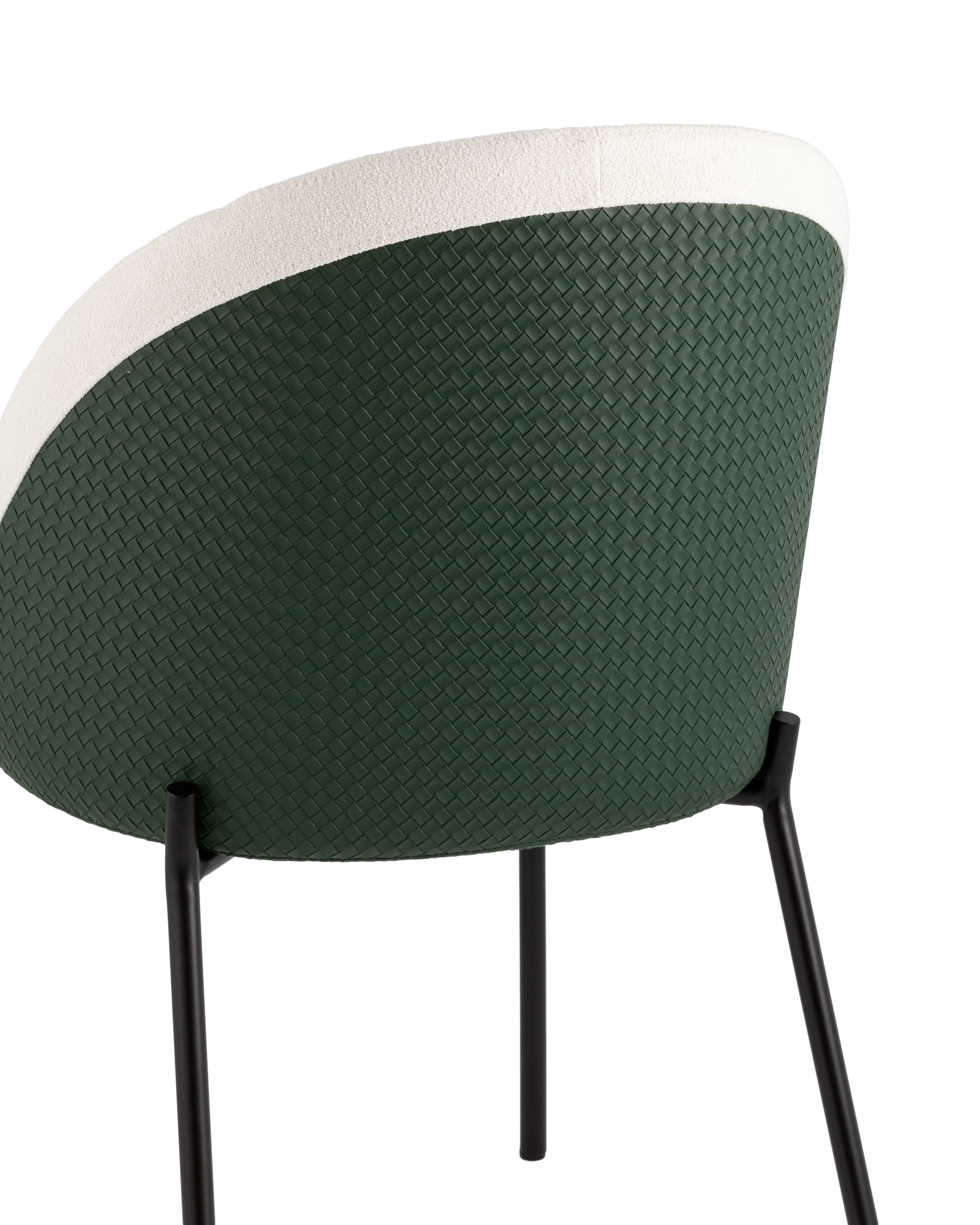 Стул обеденный Adelinde бежевый с зеленой экокожей Stool Group