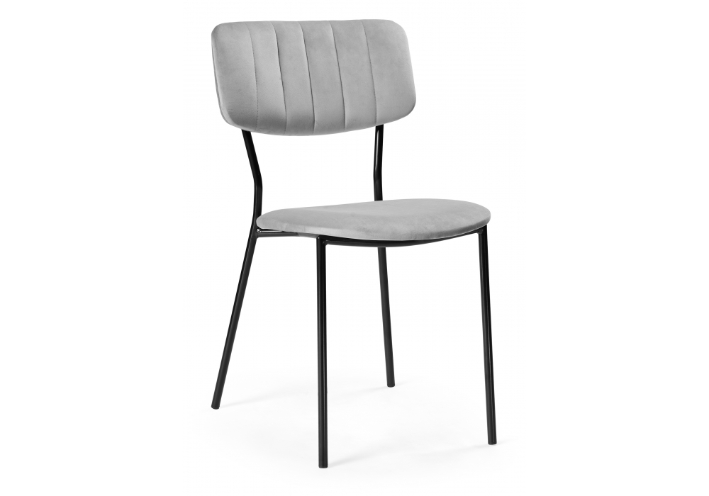 Стул Woodville Фиер серый / черный глянец 494368