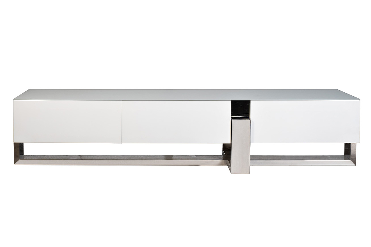 Тумба под телевизор со стеклянным фасадом Garda Decor 58DB-17071