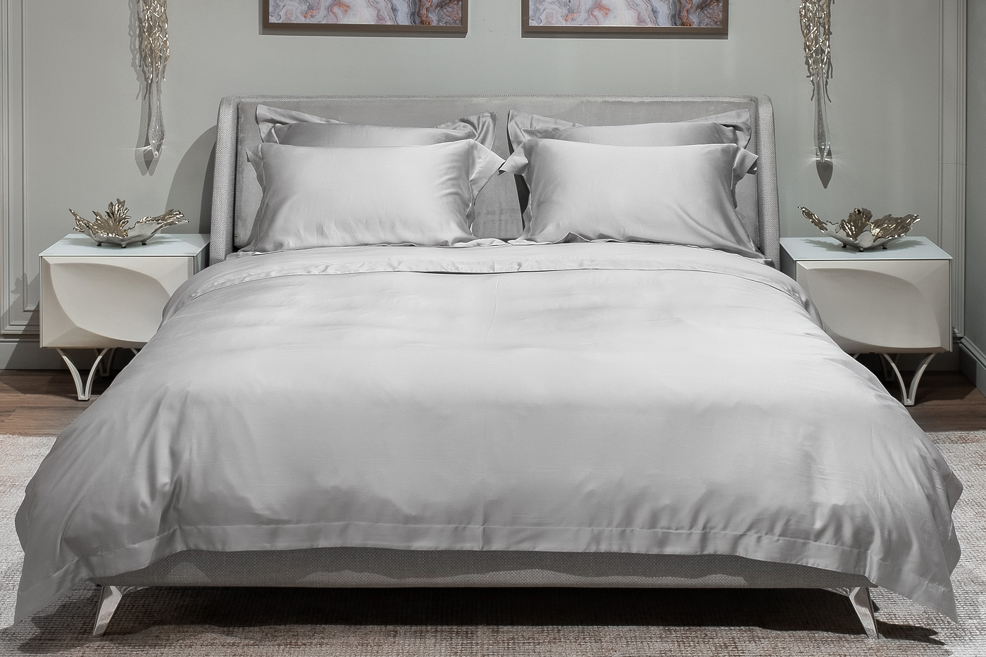 Комплект из 2х наволочек Сопрано 70х70см серый Garda Decor 131SH-4250-NAV SOPR SER