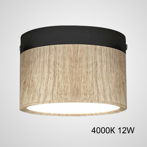 Точечный светильник FOG WOOD D11 Black 4000К 12W by ImperiumLoft