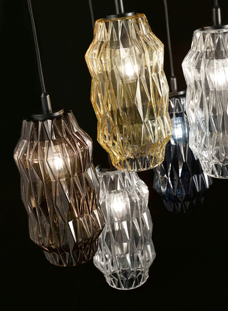 Подвесной светильник Selene Illuminazione Origami amber 2781-024