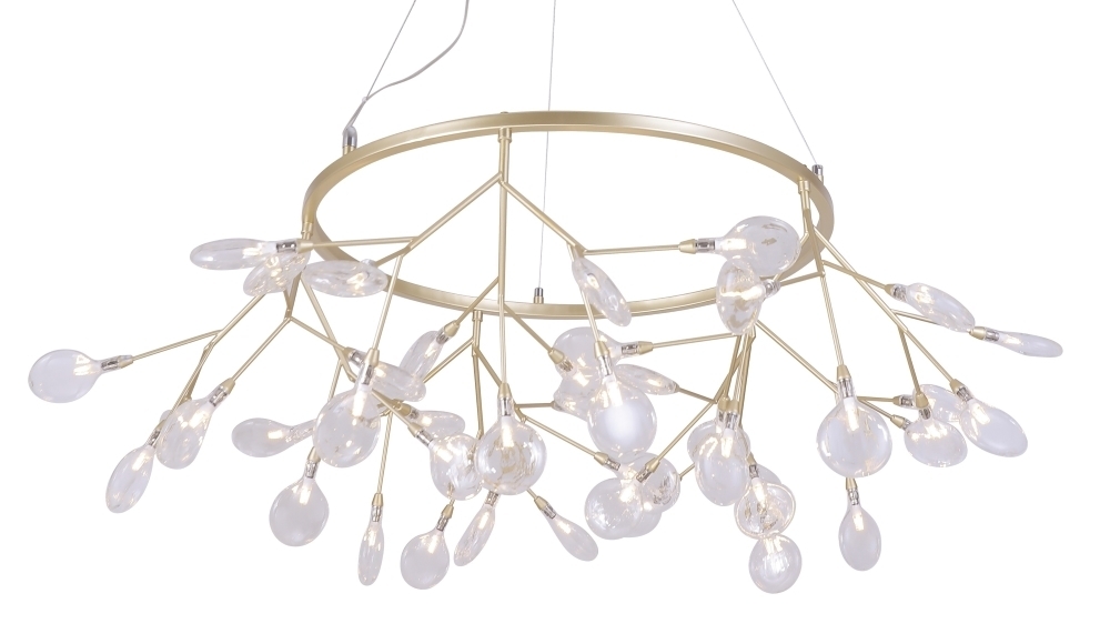 Светильник подвесной Crystal Lux EVITA SP45 D GOLD/TRANSPARENT