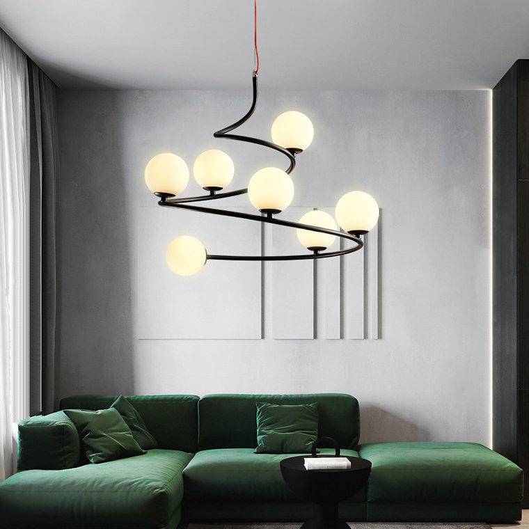 Подвесная люстра CURL Золотой by ImperiumLoft