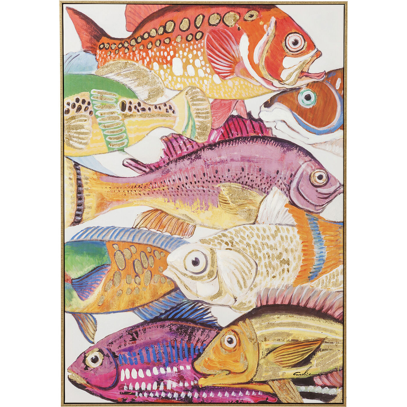Картина Touched Fish Meeting One (2/Set) KARE 57869