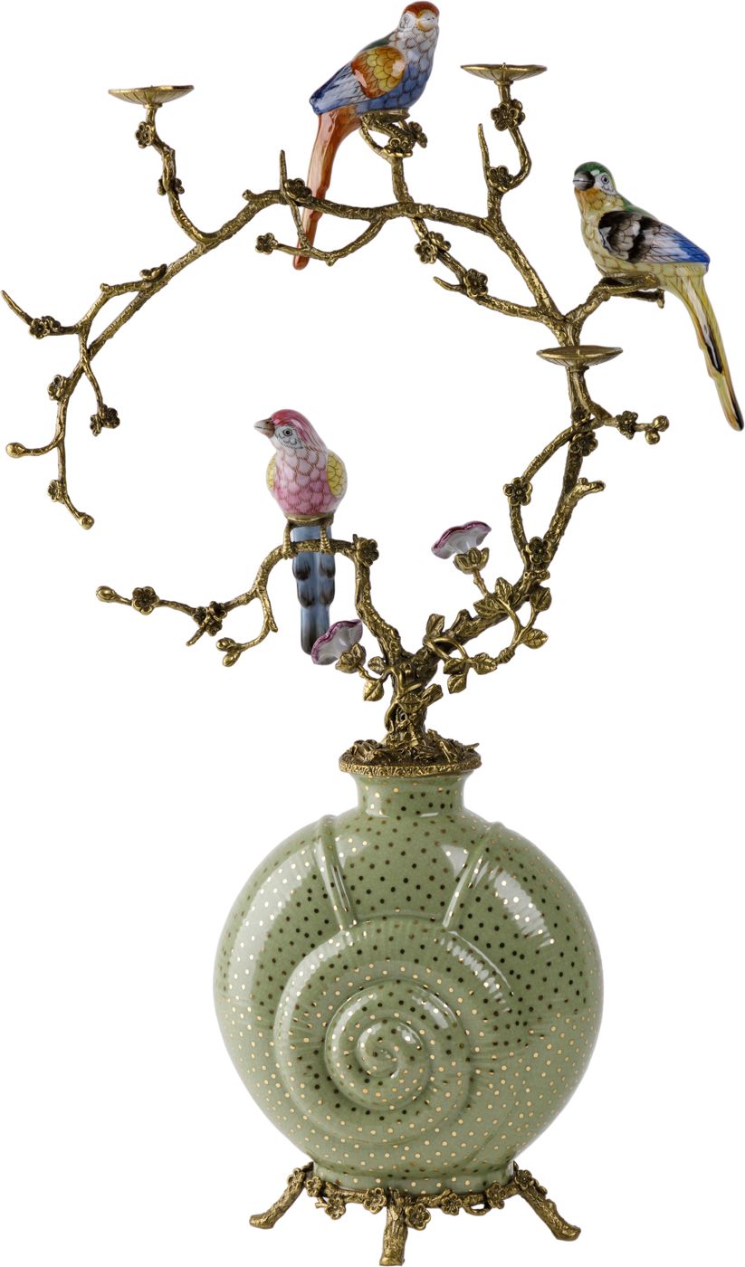 Подсвечник с птицами Glasar 31G2148/A1245HC/HLG1921