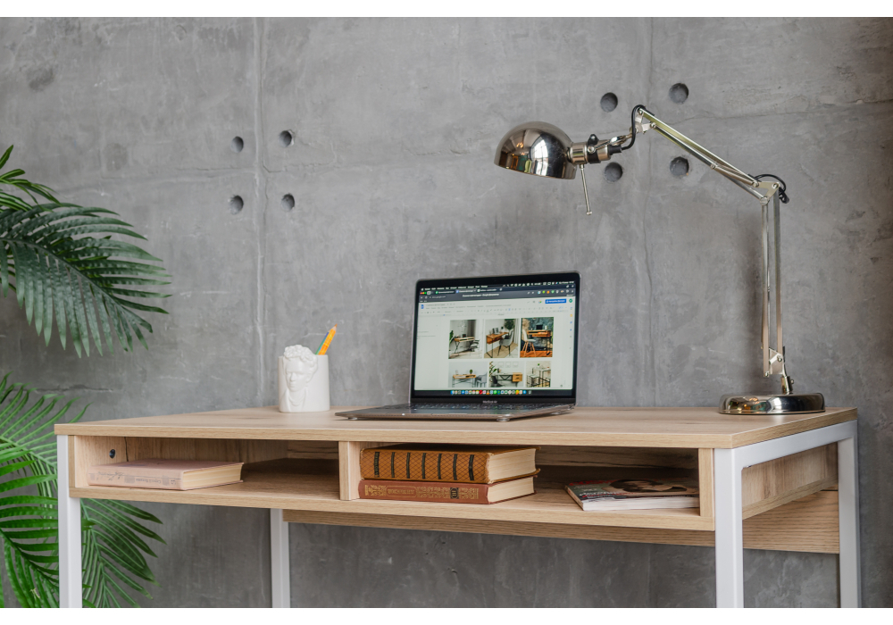 Офисная мебель Woodville Леон Лофт дуб делано светлый / матовый белый 489681