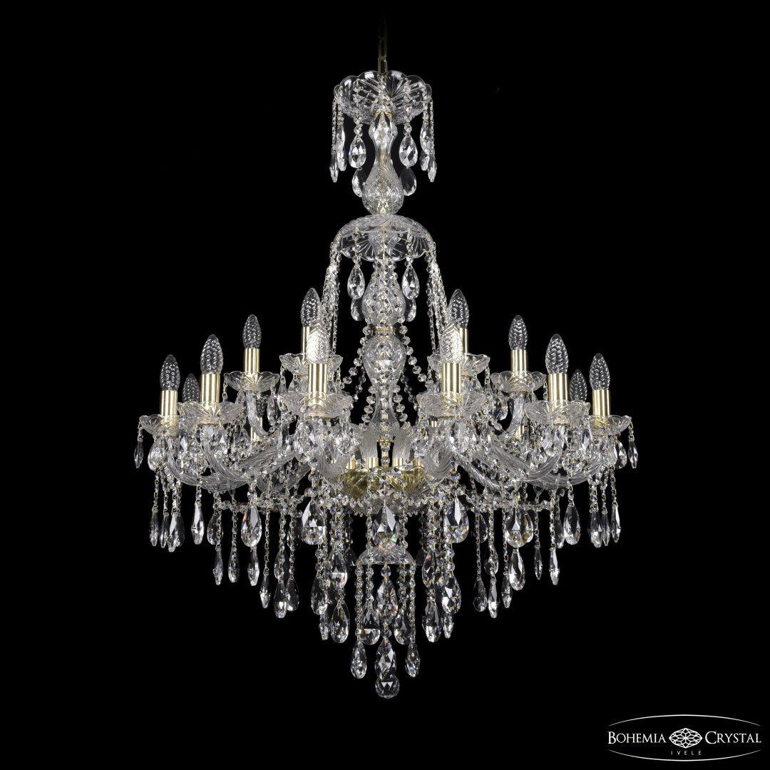 Люстра хрустальная 1415/12+6/300/XL-108 G