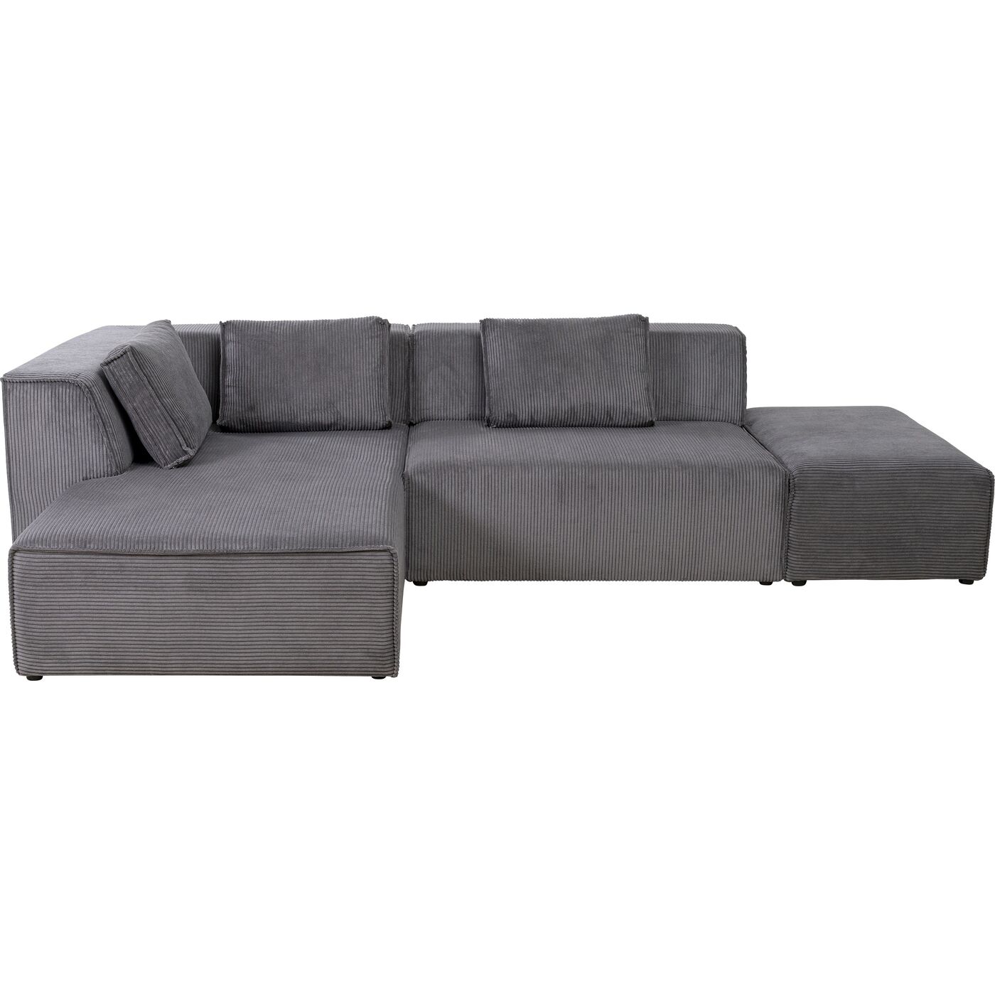 Диван левосторонний угловой Infinity Ottomane Cord Grey Left KARE 87400
