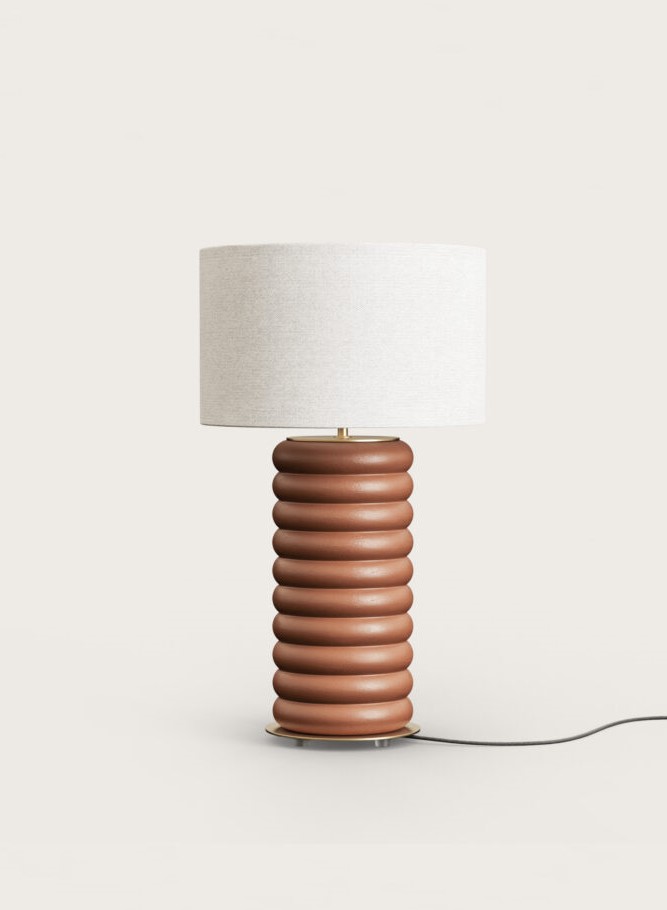 Настольная лампа Onut NAC130/2 золотой металл с белым абажуром 801011/41 Aromas del Campo