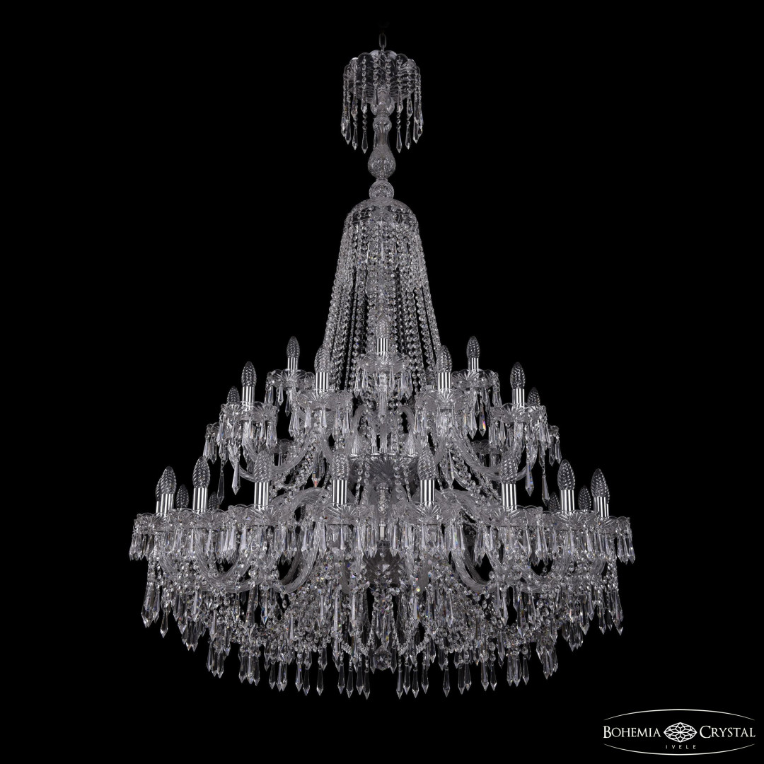 Люстра хрустальная 1403/20+10+5/400/XL-164/2d Ni