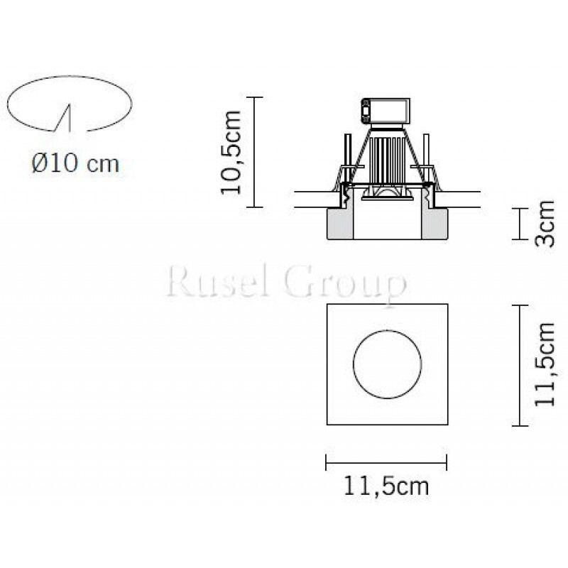 Встраиваемый светильник Fabbian Lui D27 F39 00