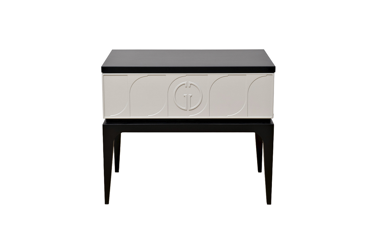 Тумбочка прикроватная Spinola черно-серая Garda Decor GD-00002