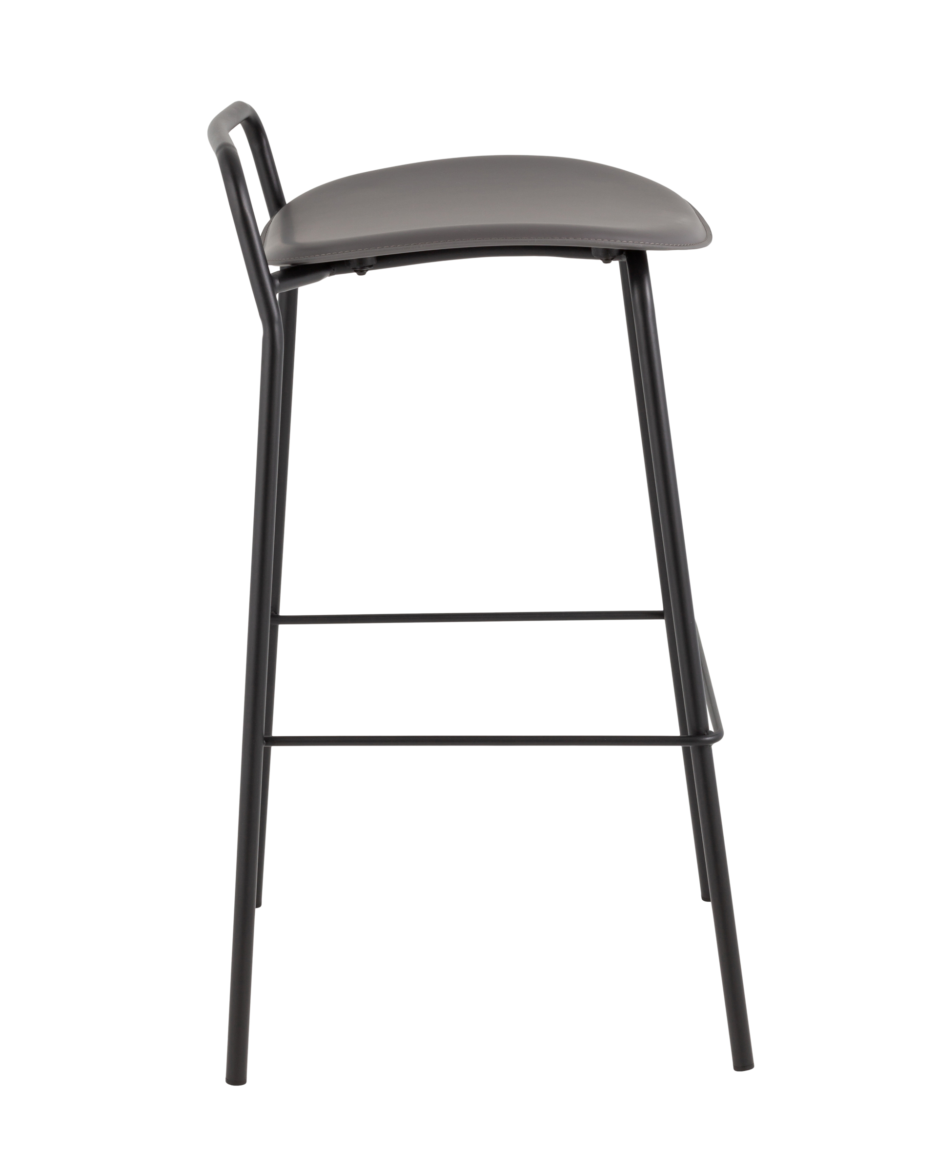 Стул барный Mantis экокожа темно-серый Stool Group