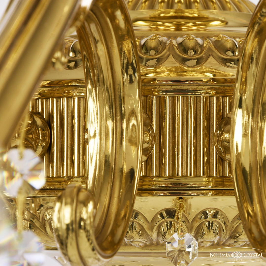 Люстра бронзовая с хрусталём 75302/16/360 B G