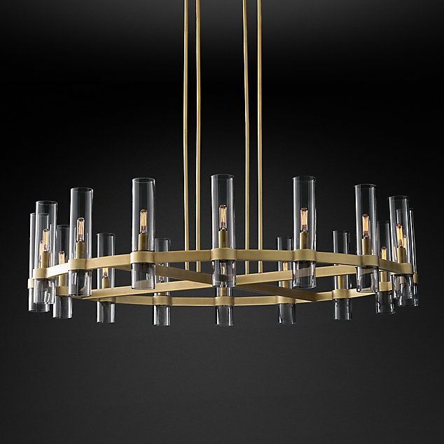 Люстра Restoration Hardware Ravelle Round 48" Brass