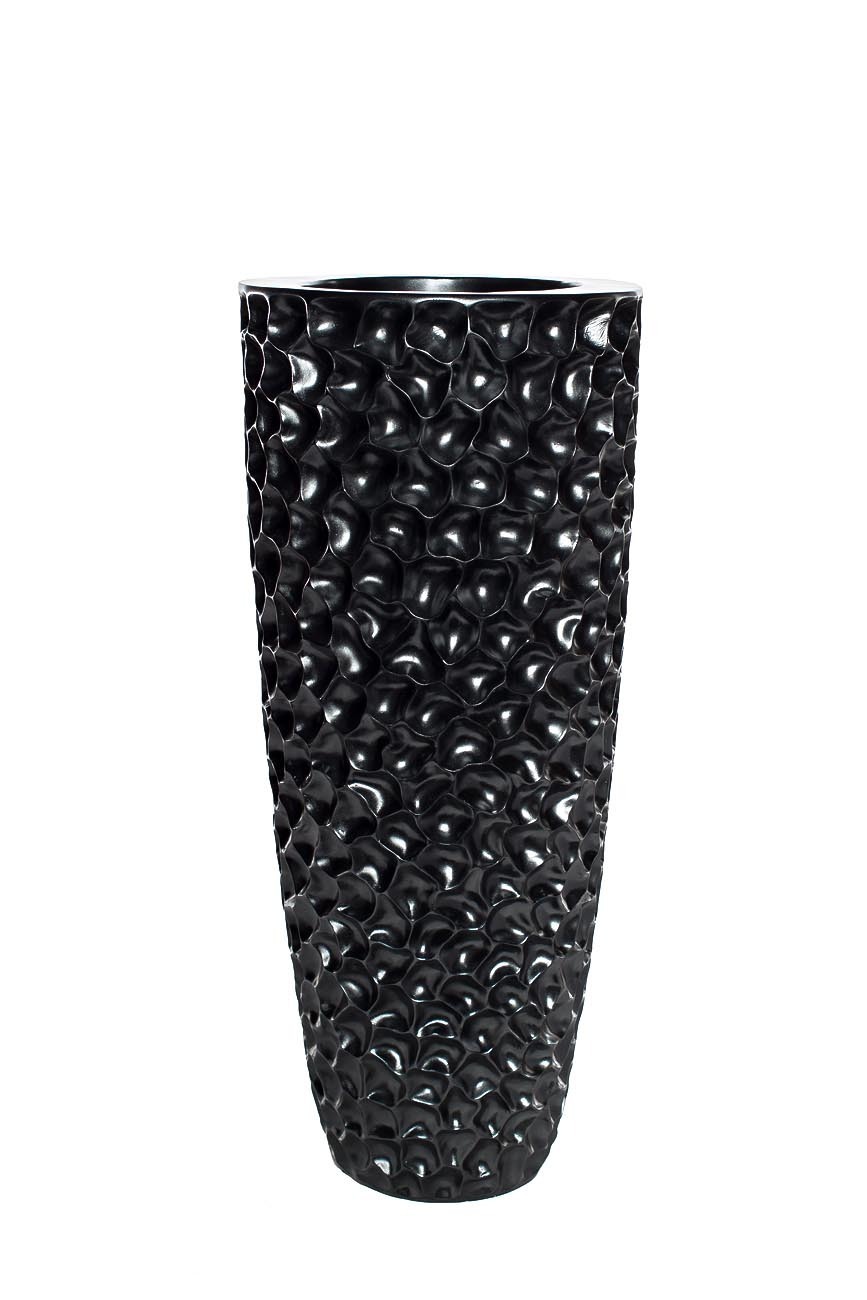 Кашпо жемчужно-черное Garda Decor ZS-C785BL-34