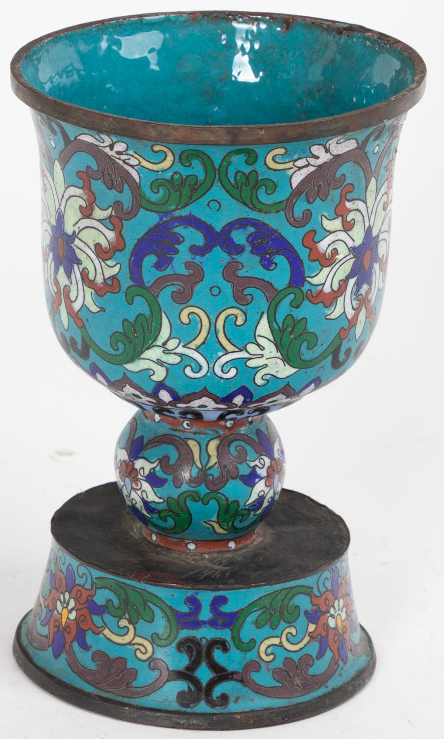 Подсвечник cиний клуазоне Glasar YSB071