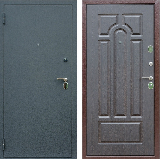 Дверь входная Graf Верона-6 Черный крокодил / МДФ 6 мм ФЛ-58 Венге