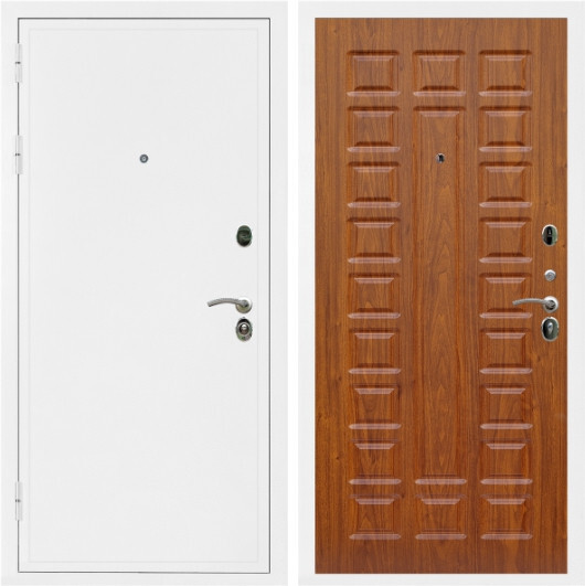 Дверь входная Graf Престиж Белая шагрень / МДФ 16 мм ФЛ-183 Мореная береза