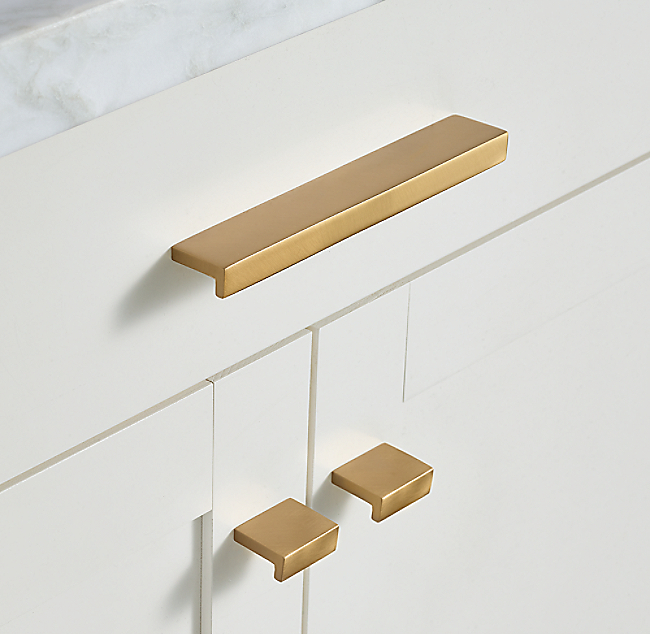 Ручка-кнопка Restoration Hardware Exley L.3.8 Lac.Burnished Brass