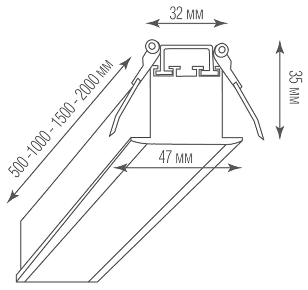 Встраиваемый светодиодный светильник Donolux DL18502M100WW30L3