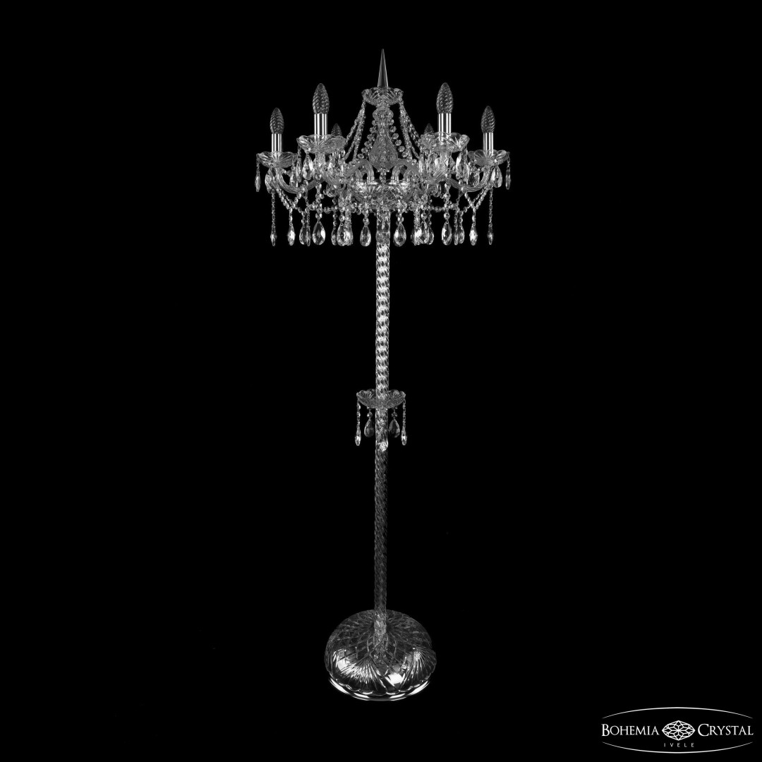 Торшер хрустальный 1413T2/6/200-160 Ni Bohemia Ivele Crystal