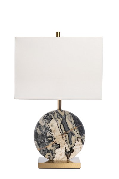 Лампа настольная с белым абажуром Garda Decor K2KM15690