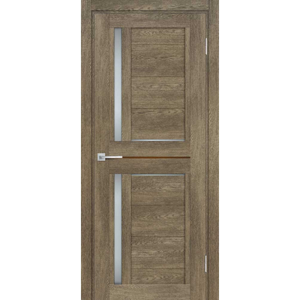 Межкомнатная дверь Graf ТЕХНО-804 белый сатинат, кофе лакобель Бруно (2000 х 900)