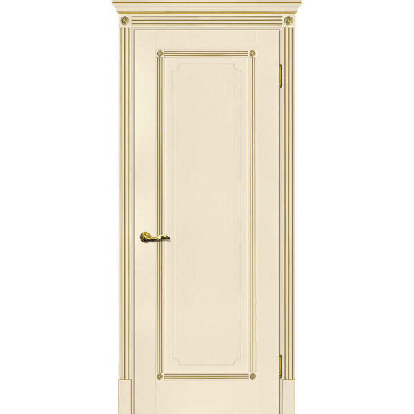 Межкомнатная дверь Graf Флоренция-1 магнолия, патина золото (1900 х 550)