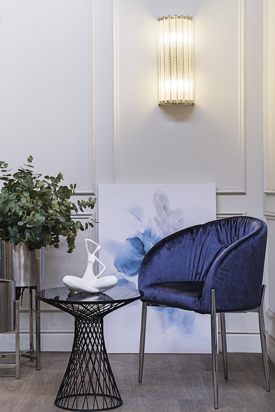Стул велюровый темно-синий Garda Decor GY-DC8173-DB