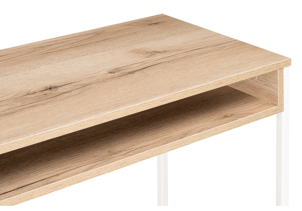 Стол Woodville Лео Лофт дуб делано светлый / матовый белый 489677