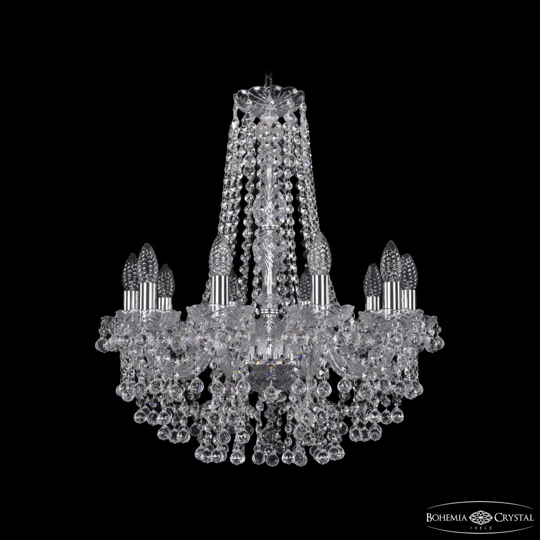 Люстра хрустальная 1409/10/195/h-63 Ni