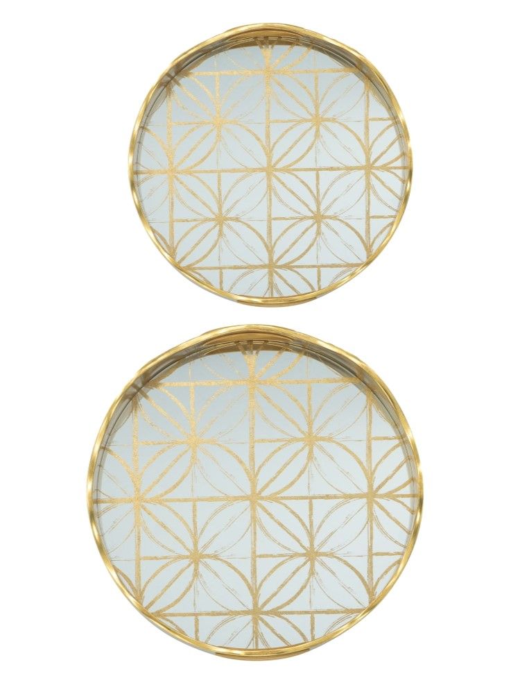 Подносы с зеркальной поверхностью, набор Glasar 86755