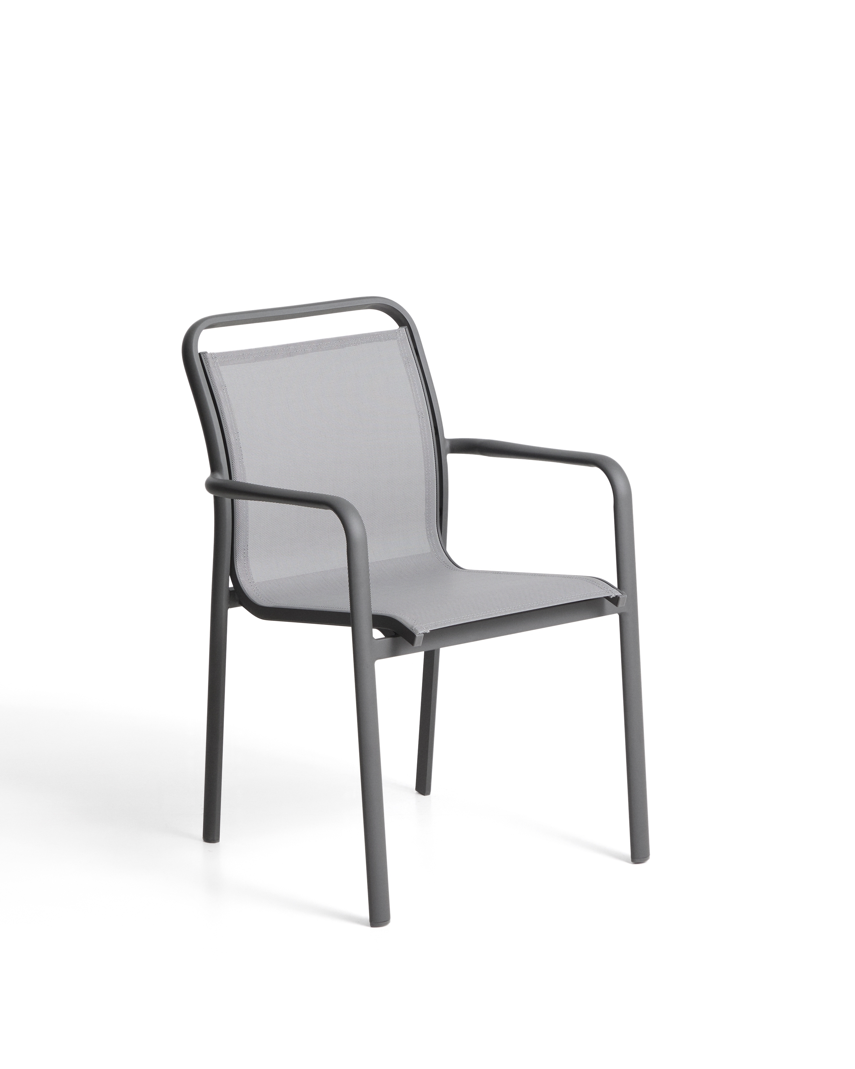 Уличный стул Luri из графитового алюминия и серого текстиля La Forma 482564