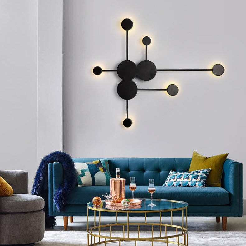 Бра Pin Wall Light 6 Black by ImperiumLoft