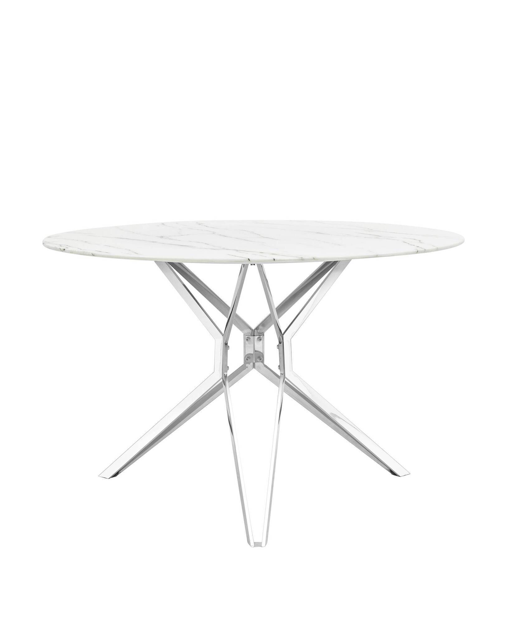 Стол обеденный Балтимор D120 белый стеклянный Stool Group