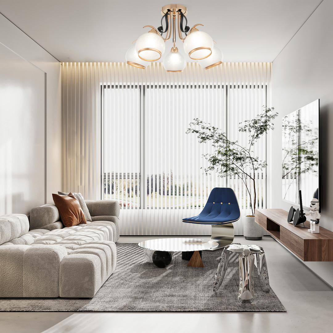 Люстра с плафонами 323306/5 FG+BK Arte Milano