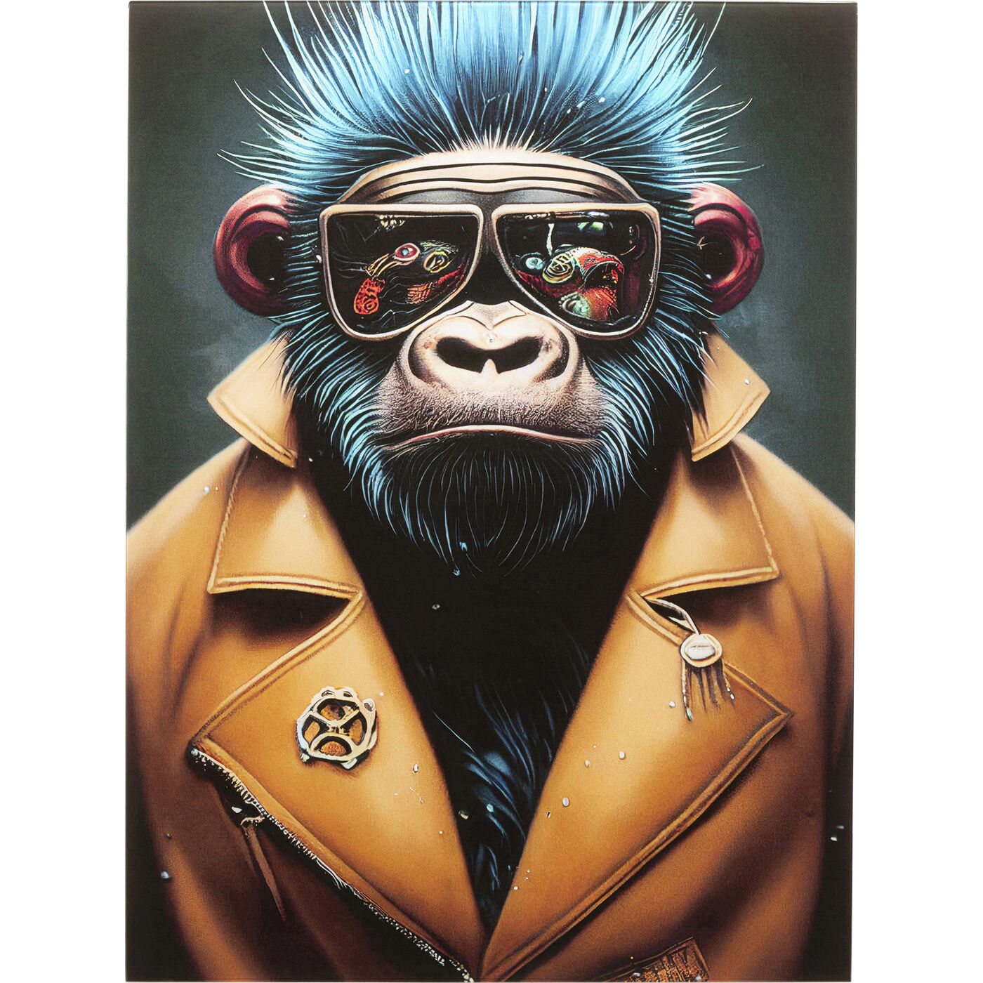 Картина стеклянная Fashion Gorilla 60x80 см KARE 57009
