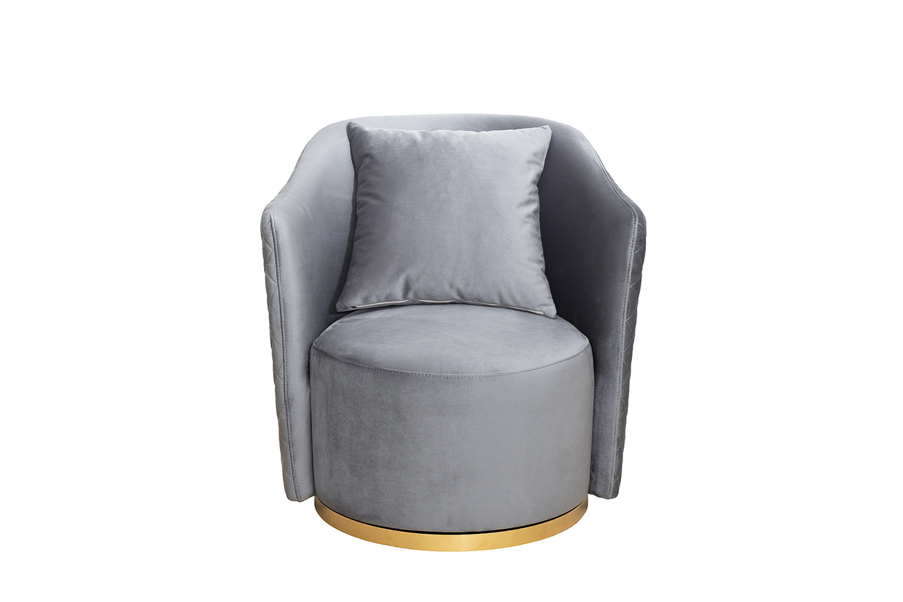 Кресло вращающееся велюровое бирюзовое Garda Decor VERONA-Colt1004