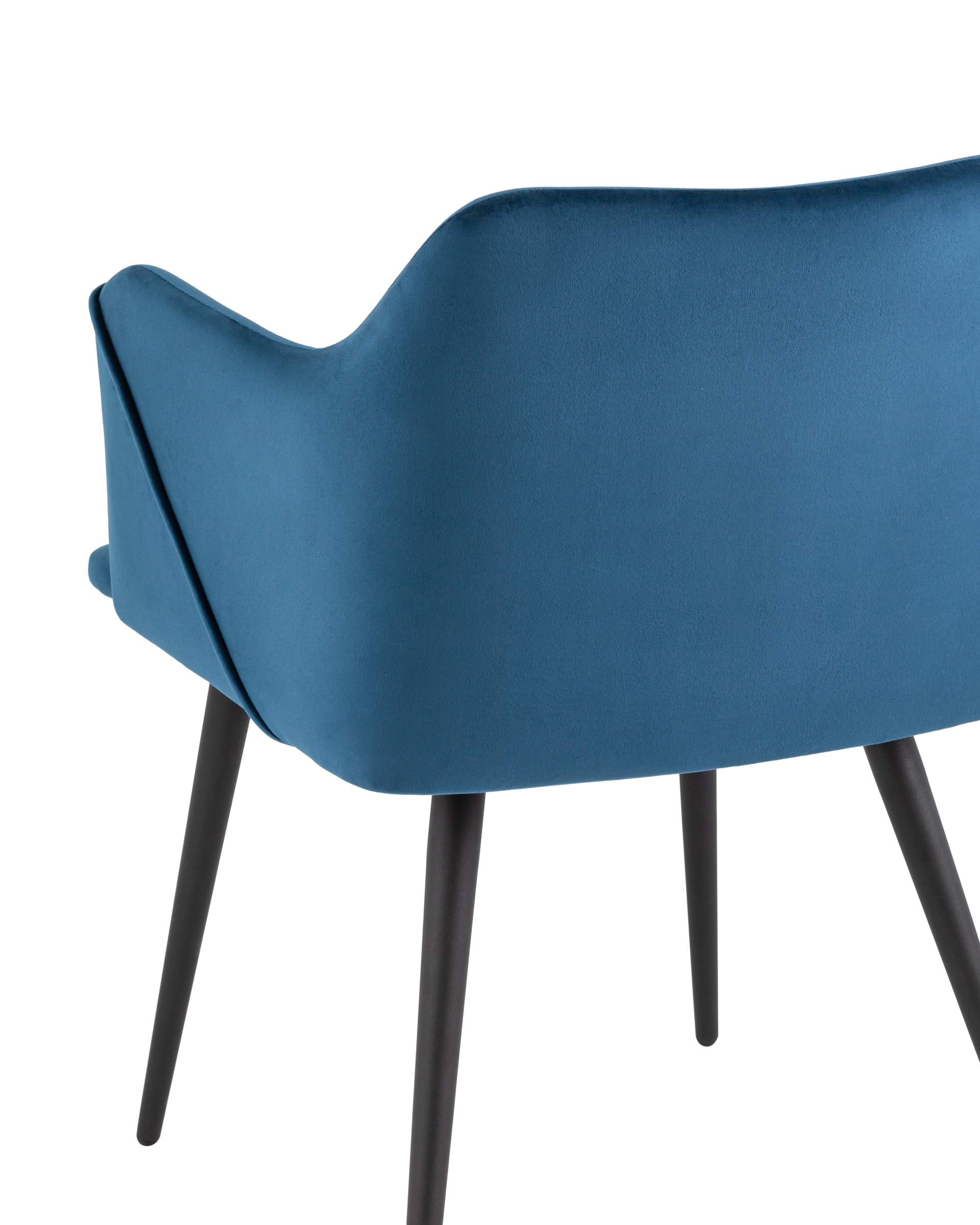 Стул с подлокотниками Джоэл велюр синий Stool Group