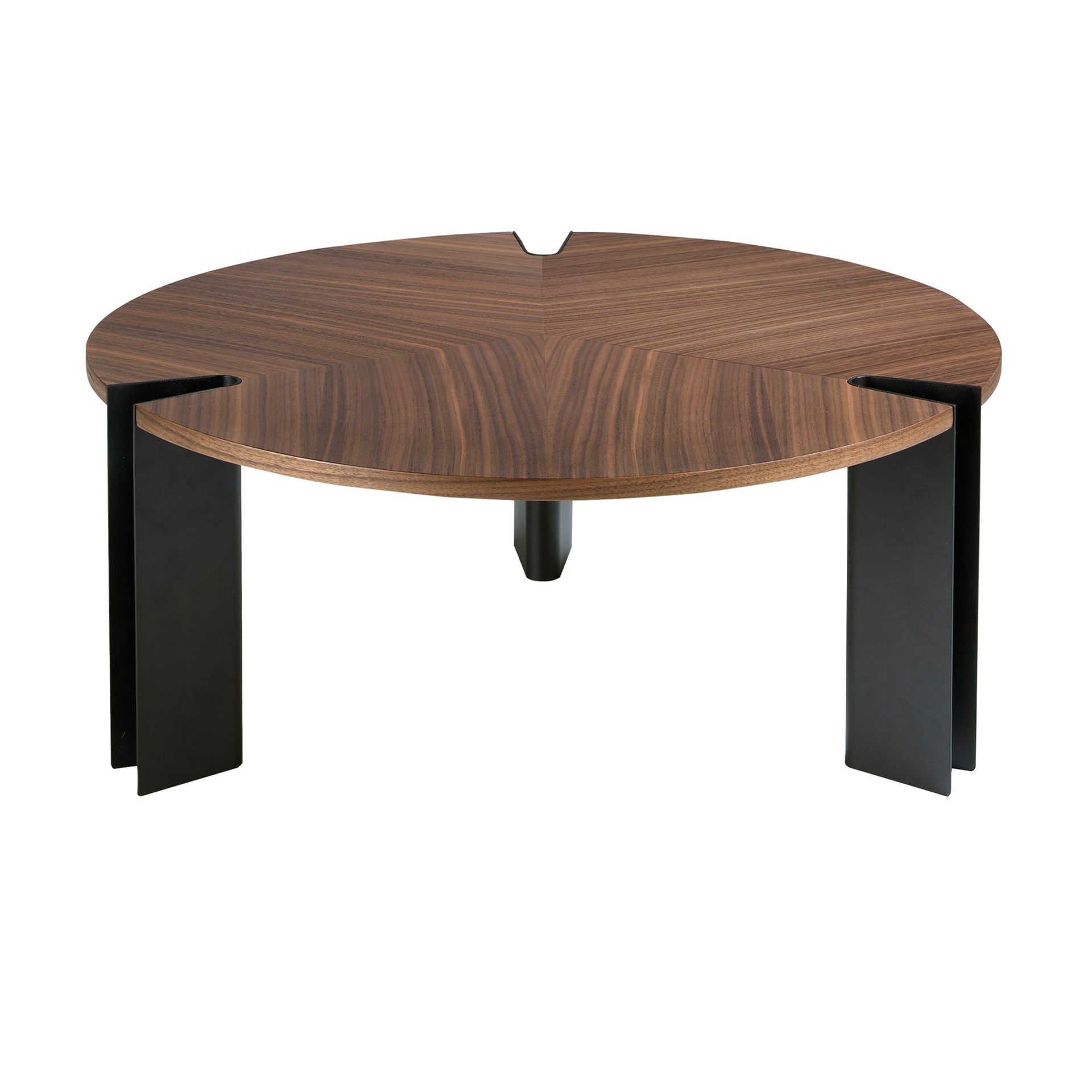 Журнальный стол 2113/MH2206A из орехового дерева и черной стали Angel Cerda