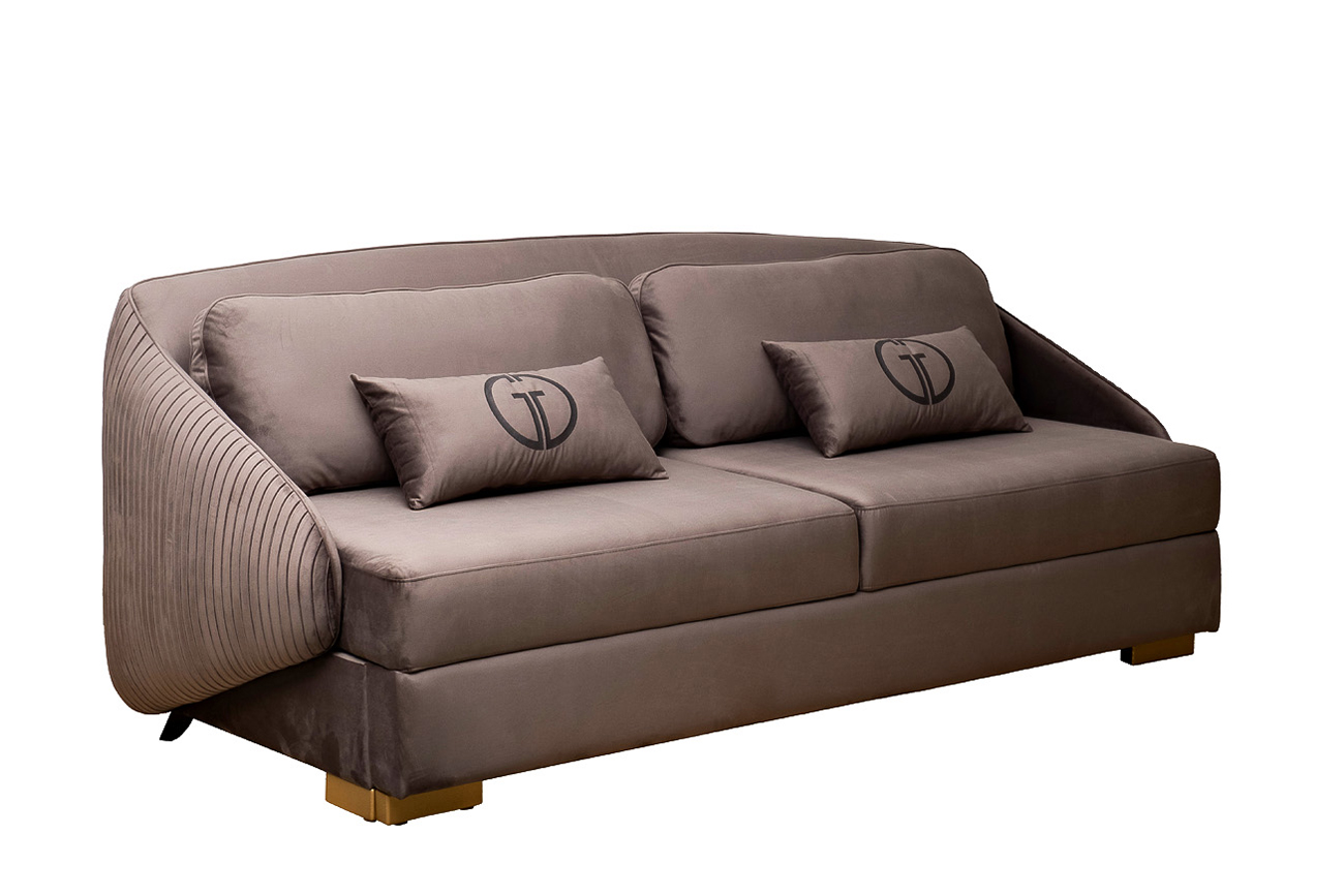 Диван Palazzo трехместный раскладной серый Garda Decor PALAZZO-240M-ROM504